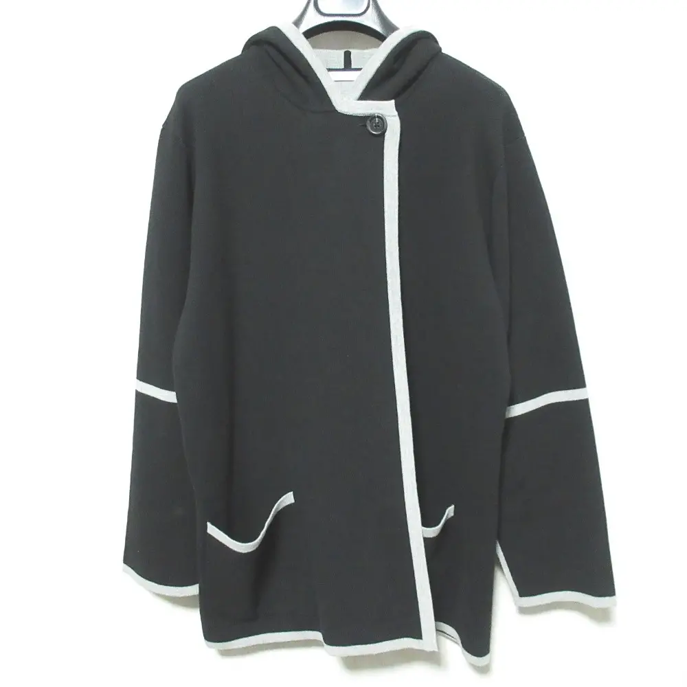 SEE BY CHLOE シーバイクロエ 配色ライン フーディー カーディガン ジャケット パーカー S ブラック