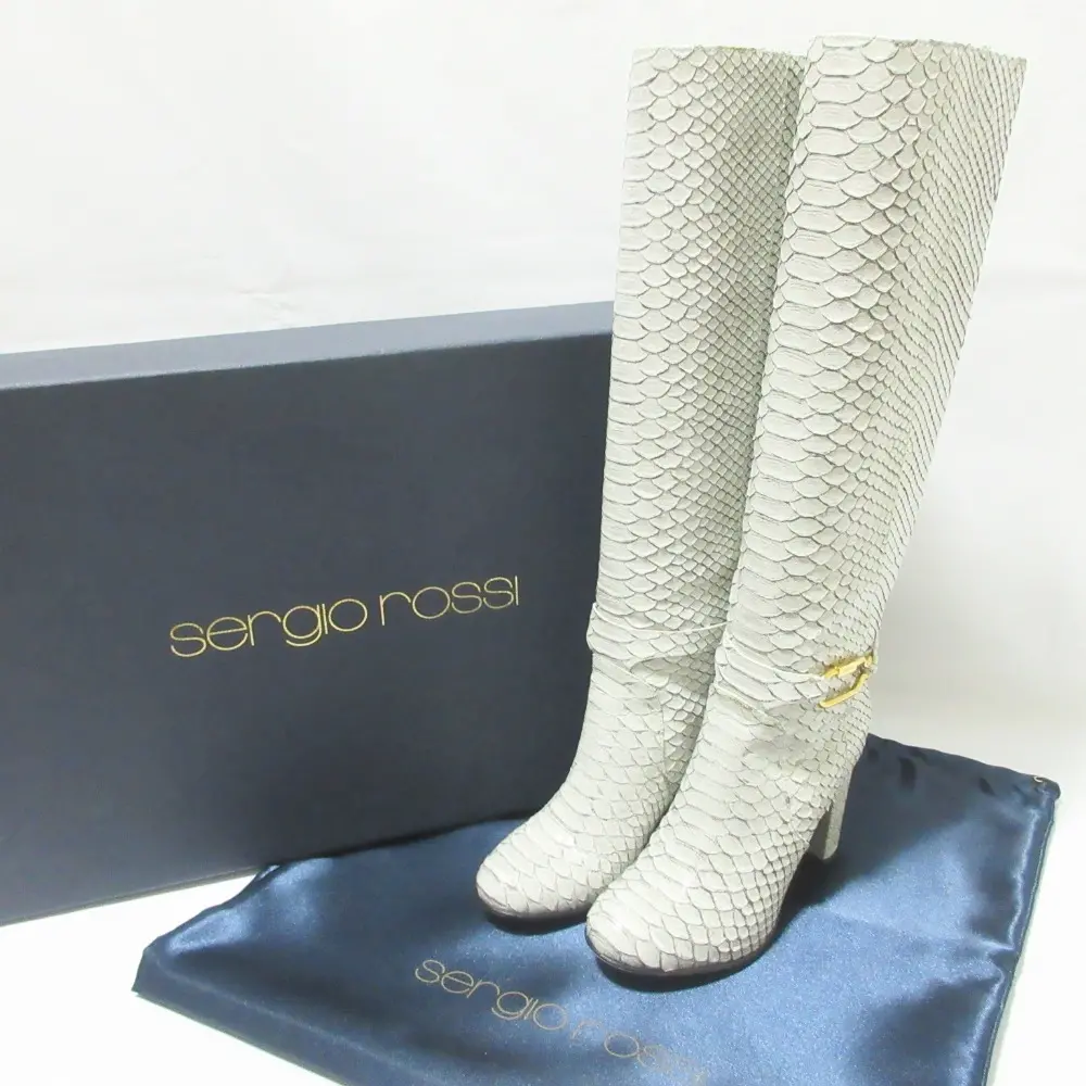 Sergio Rossi セルジオロッシ スエード ニーハイブーツ ロングブーツ