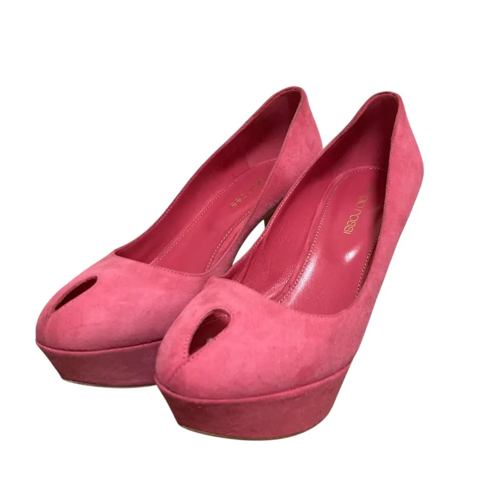 Sergio Rossi セルジオロッシ プラットフォーム スエード パンプス サイズ36 23cm相当 ローズピンク