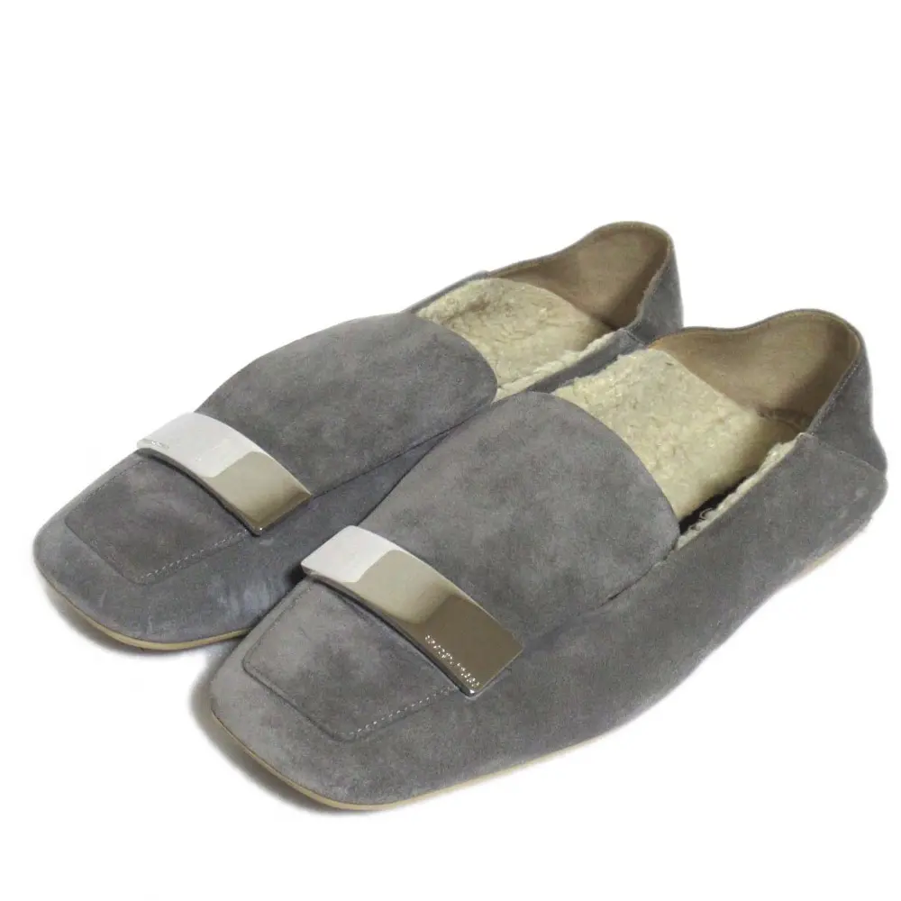 Sergio Rossi セルジオロッシ sr1 シルバープレート フラットパンプス