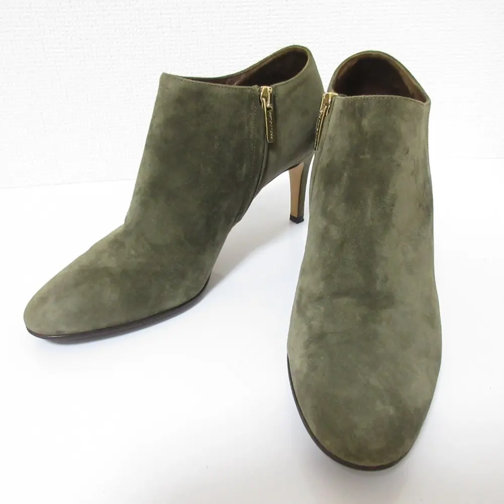 sergio rossi セルジオロッシ スウェード ショートブーツ ブーティ サイズ37 約24cm グレー