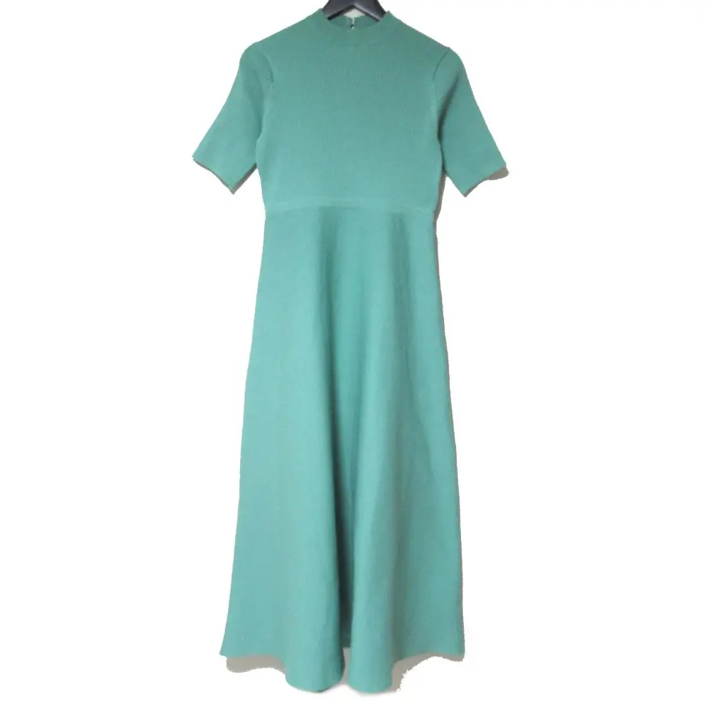 SEVEN TEN by miho kawahito セブンテンバイミホカワヒト バックパールニットドレス ワンピース 5S509 Mサイズ グリーン