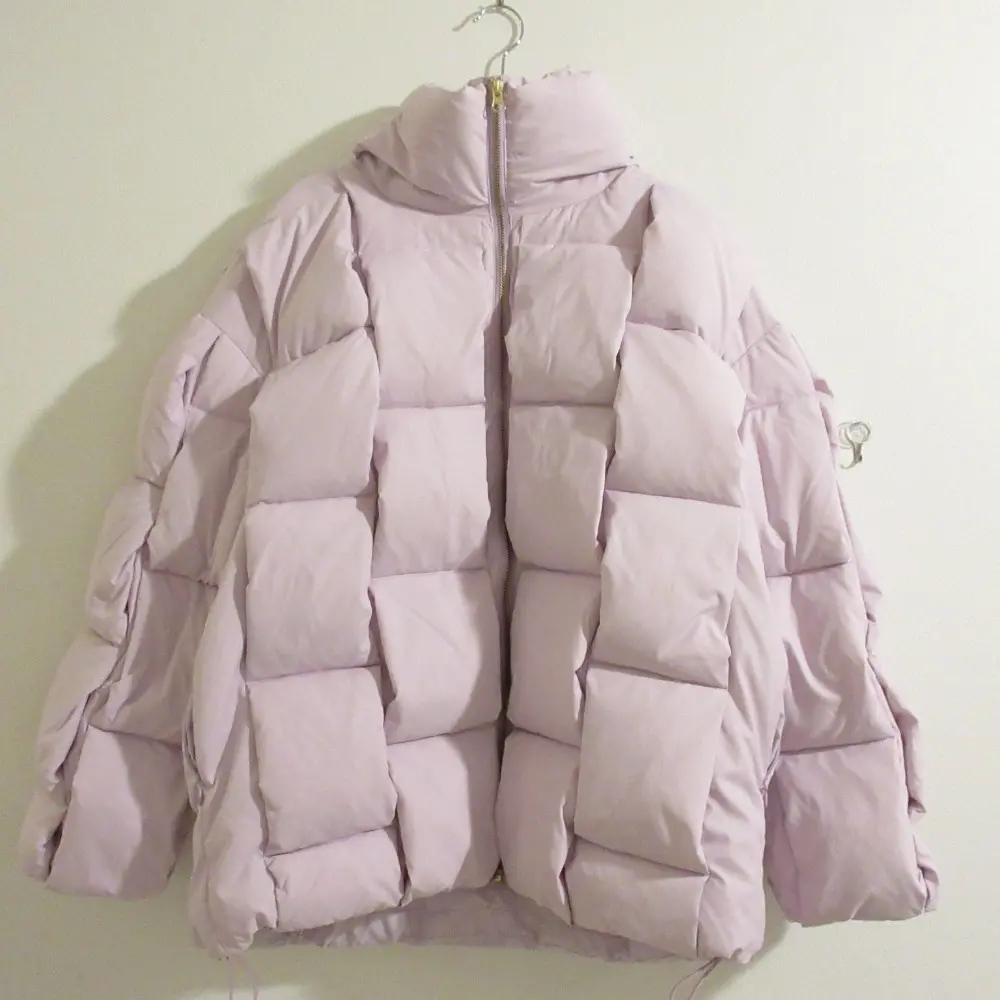 23AW DOUBLE STANDARD CLOTHING ダブルスタンダード イントレチャートダウンジャケット 38 パープル