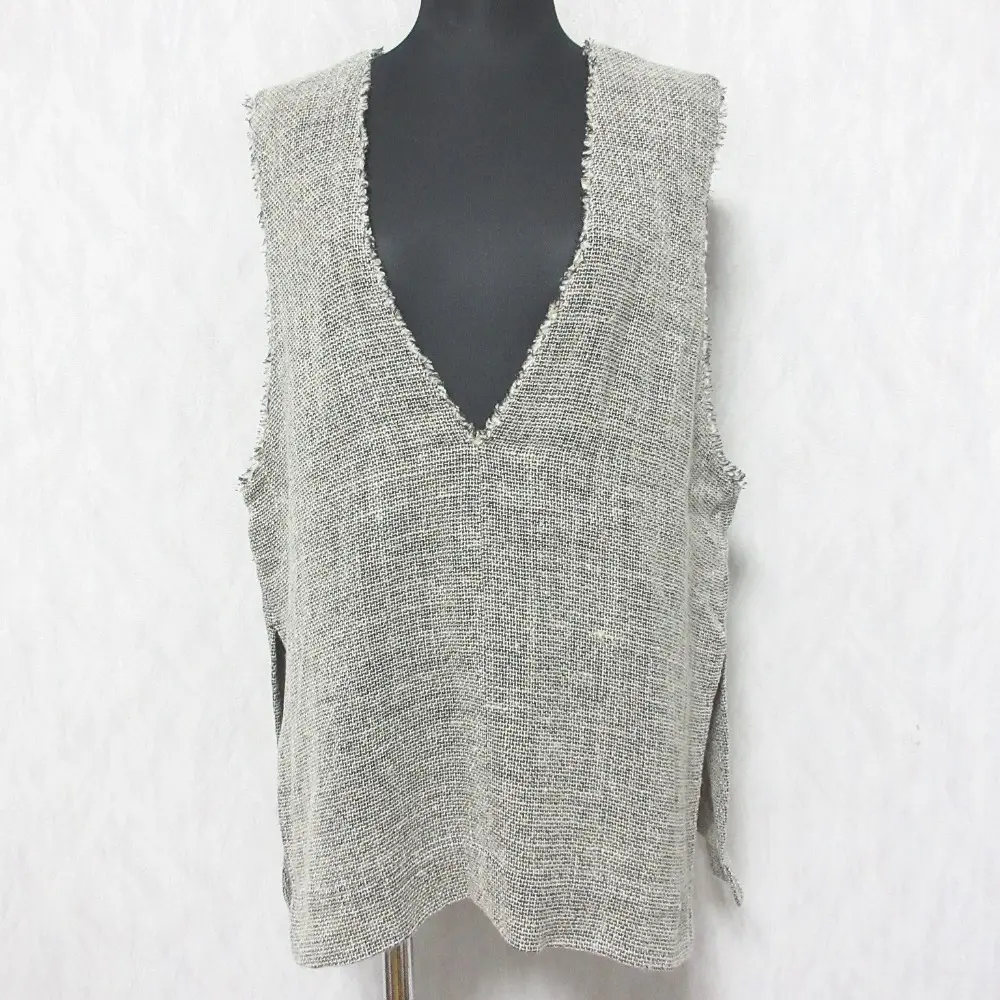 23SS Spick&Span スピック&スパン リネンツイードベスト ベージュ