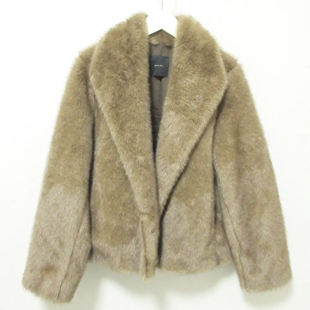 23AW Spick and Span スピック＆スパン フェイクファーショートコート ジャケット 23020200306040 ブラウン