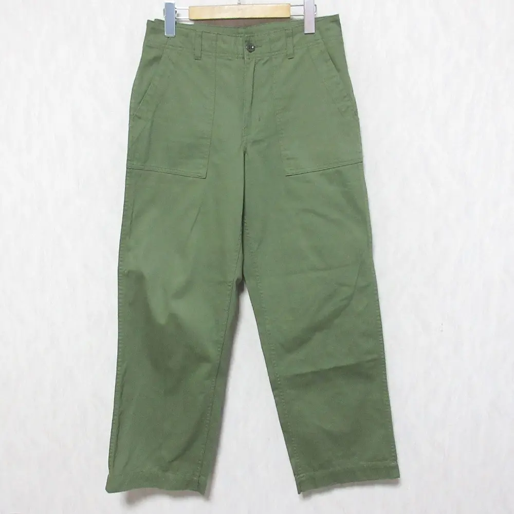 23AW Spick and Span スピック&スパン ルーズベイカーパンツ ミリタリーパンツ 23-030-200-2270-3-0 40 グリーン