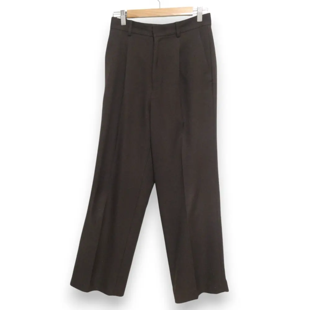23AW Spick&Span スピックアンドスパン ウールライクストレートパンツ スラックス 23030200222030 サイズ38 ブラウン