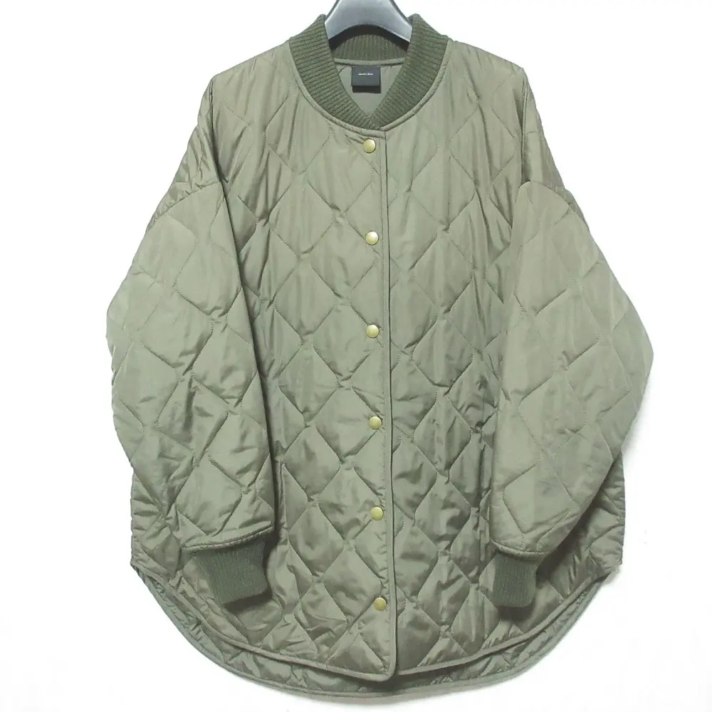 23AW Spick and Span スピックアンドスパン キルティングブルゾン パデッドジャケット オーバーサイズ 36 カーキ