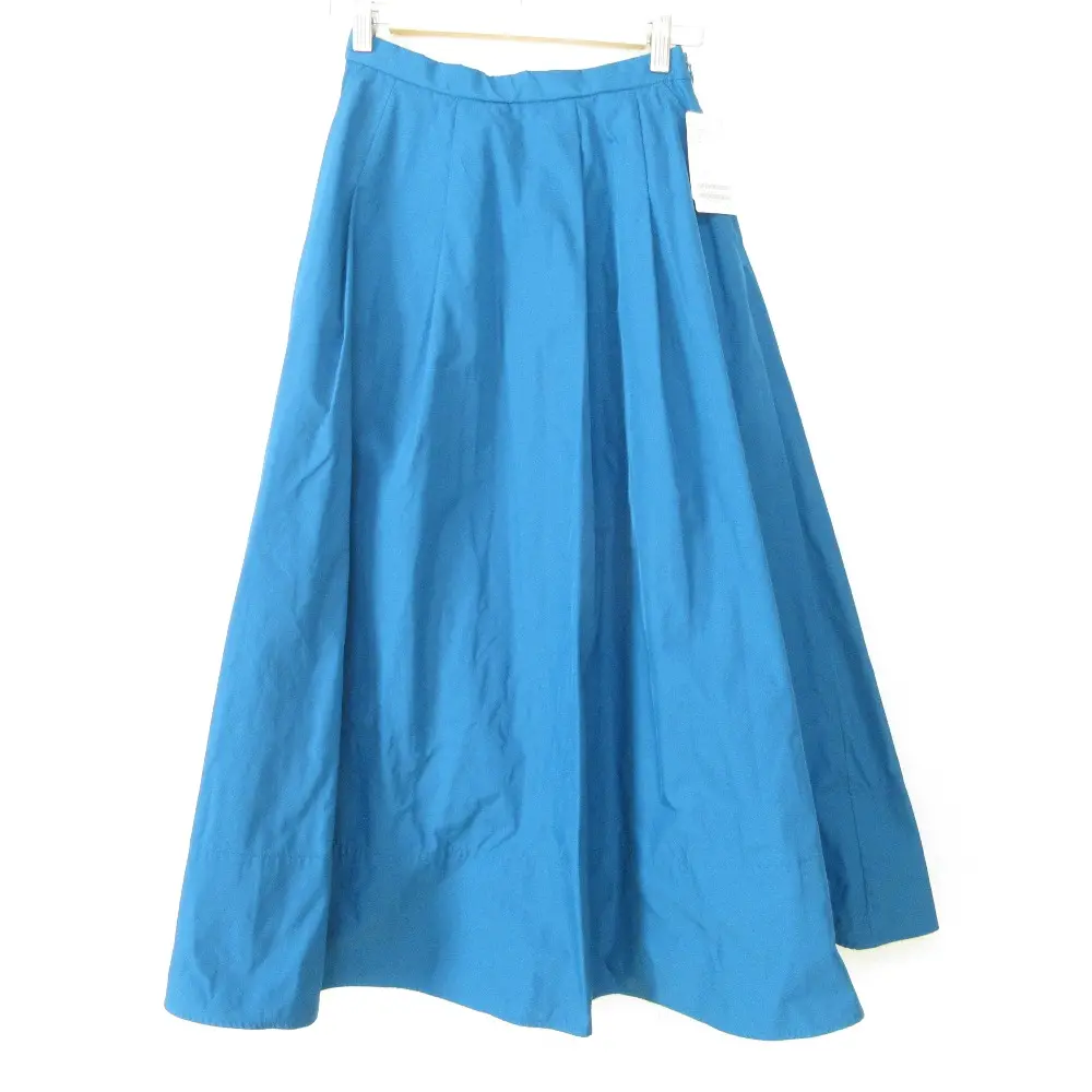 22AW Spick and Span スピック＆スパン イージーウエスト ロング ヘビータフタタックボリュームスカート 36 ブルー
