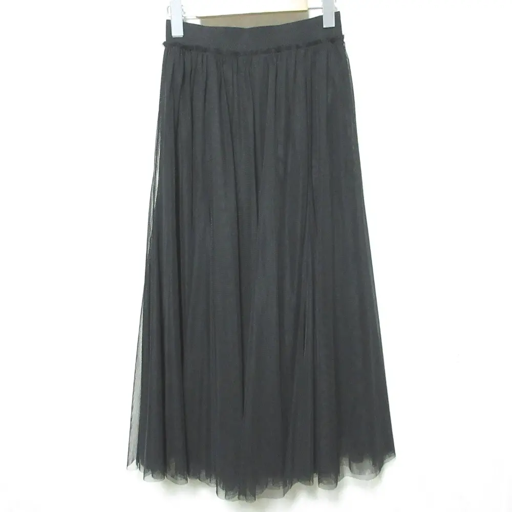 23AW Spick & Span スピックアンドスパン ロング チュールスカート 23060200407130 36 ブラック