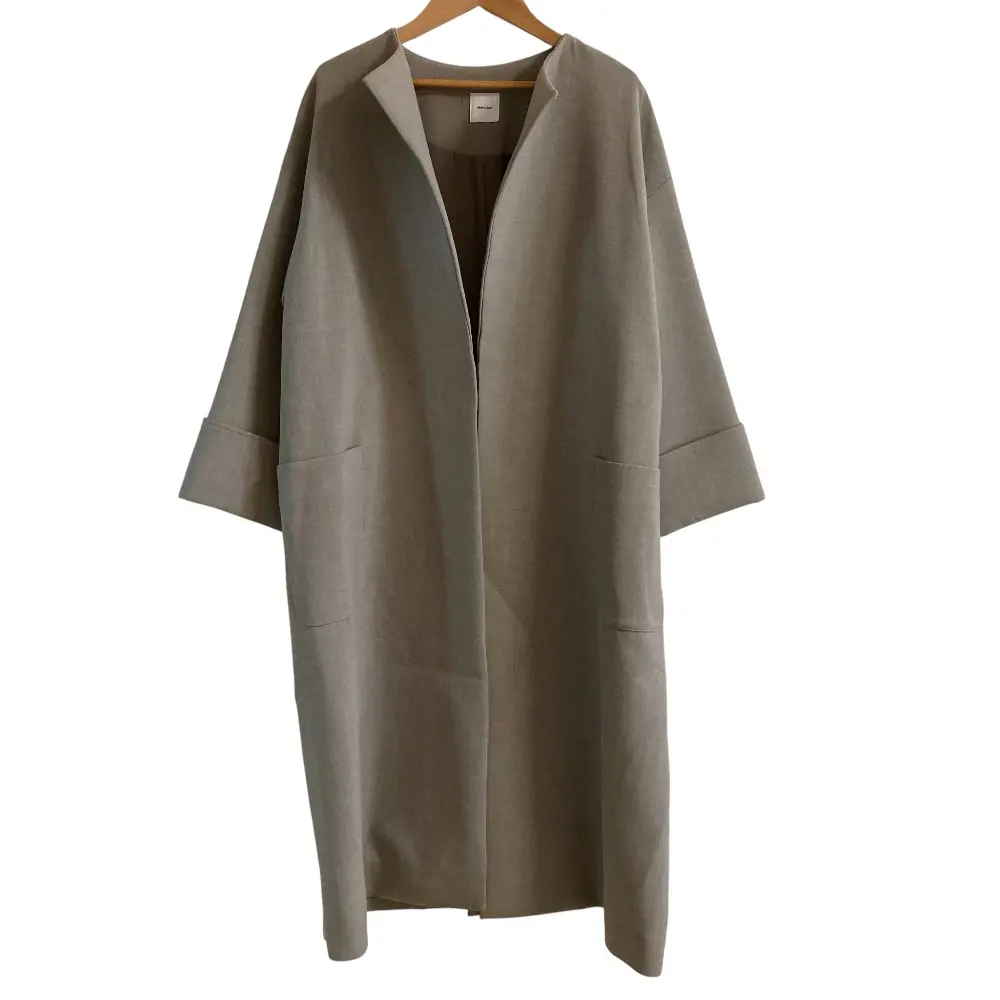 Spick and Span スピックアンドスパン ダブルフェイス ノーカラーコート サイズ36 グレー