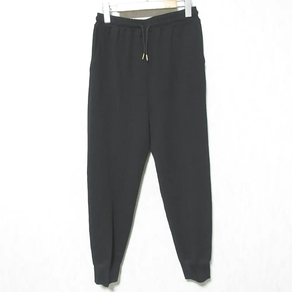 22AW Spick & Span スピックアンドスパン ジョーゼット ジョガーパンツ 38 ブラック