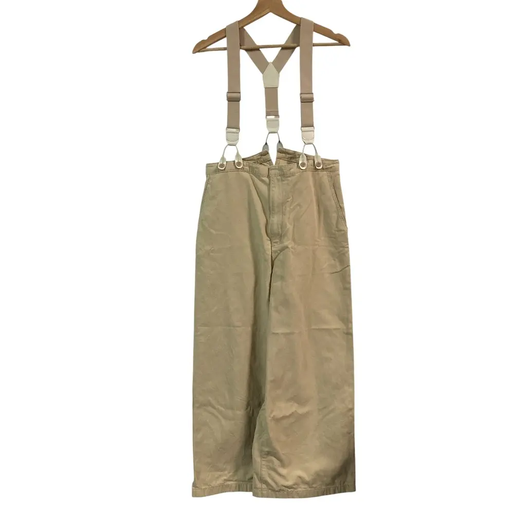 25SS Spick and Span スピックアンドスパン サスペンダー付きワーカーパンツ サイズ38 ベージュ