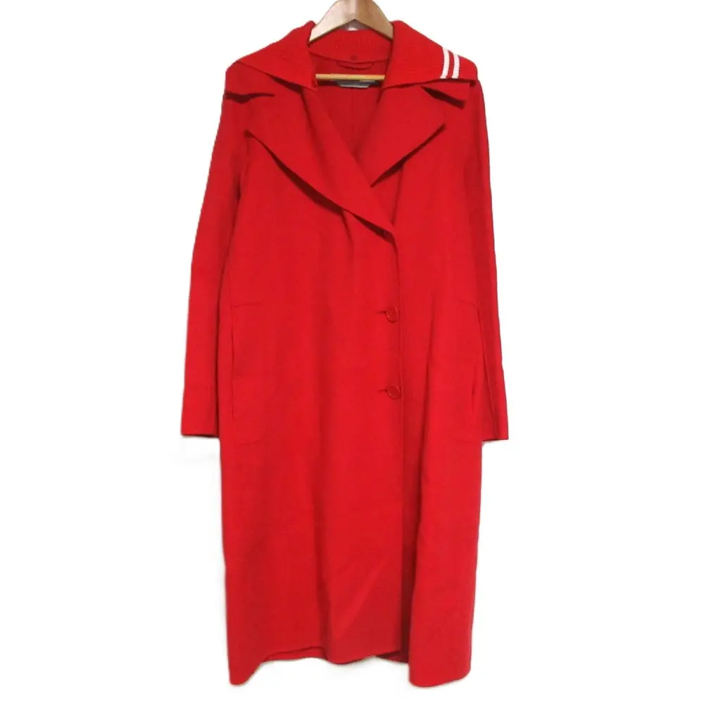 SPORTMAX スポーツマックスコード マックスマーラ cucito a mano ダブルカラー ウール ロングコート 38 レッド