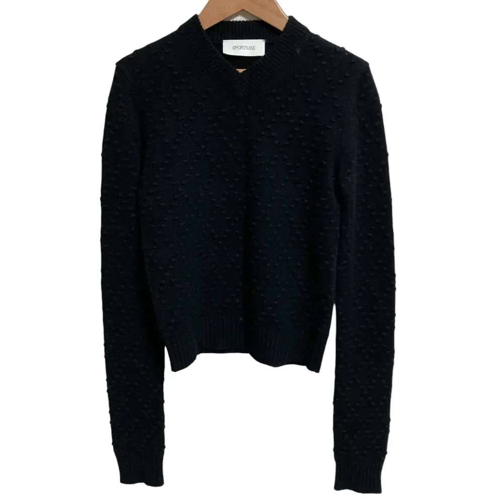 23AW SPORTMAX MaxMara スポーツマックス マックスマーラ Vネック ニット セーター ブラック