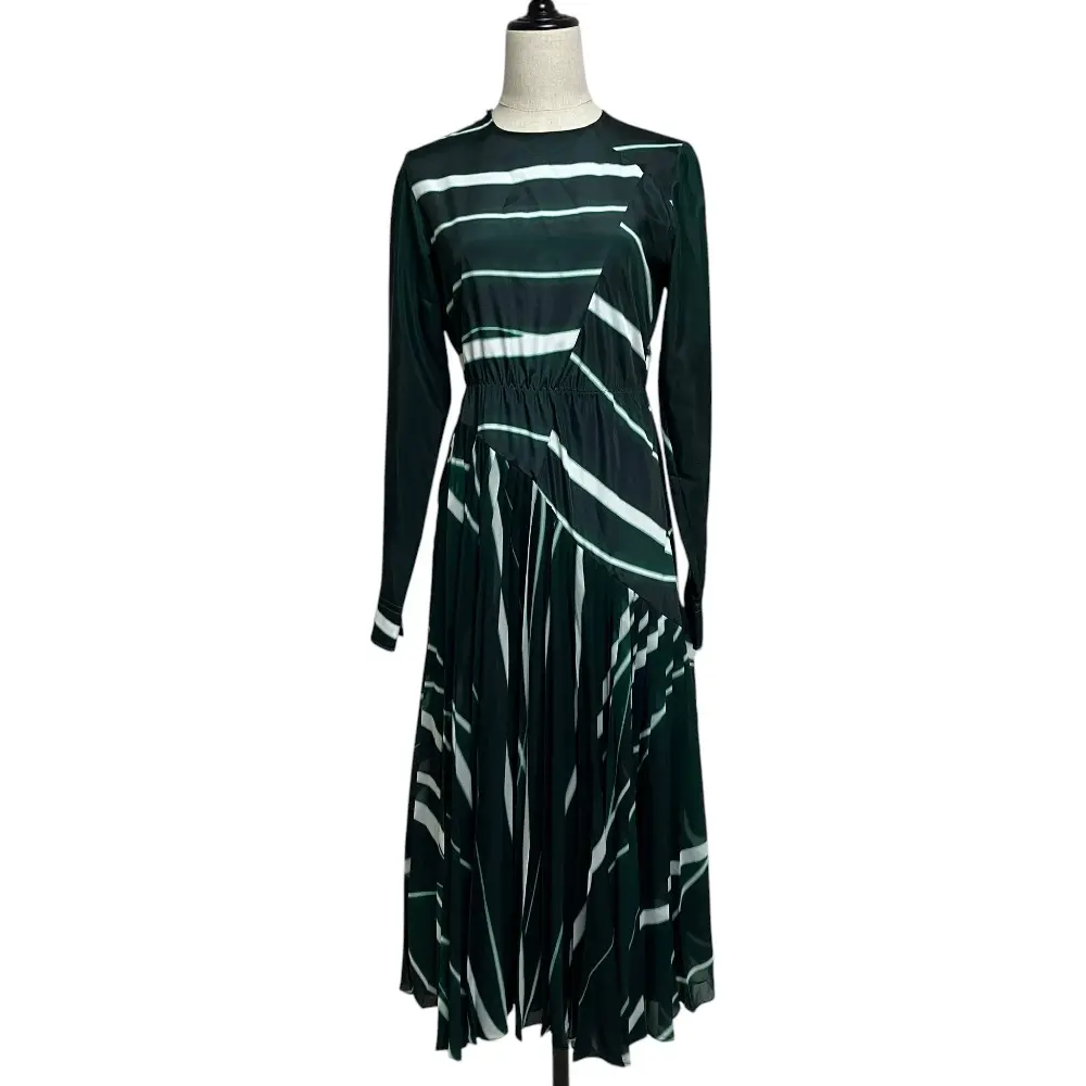 SPORTMAX スポーツマックス マックスマーラ シアープリーツワンピース サイズ38 グリーン