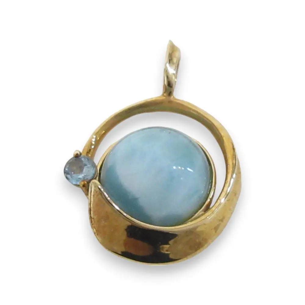 STAR JEWELRY スタージュエリー K10 ラリマー ネックレスチャーム