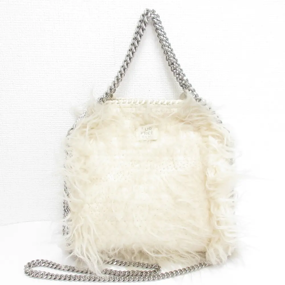 Stella McCartney ステラマッカートニー FUR FREE FUR ファラベラ エコファー ショルダーバッグ ホワイト キナリ