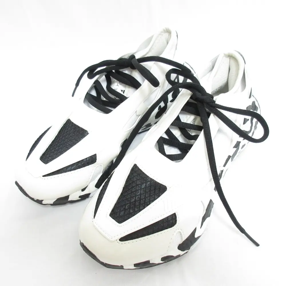 adidas Stella McCartney アディダス×ステラマッカートニー ULTRABOOST 22 スニーカー GY4410 22.5cm ブラック ホワイト