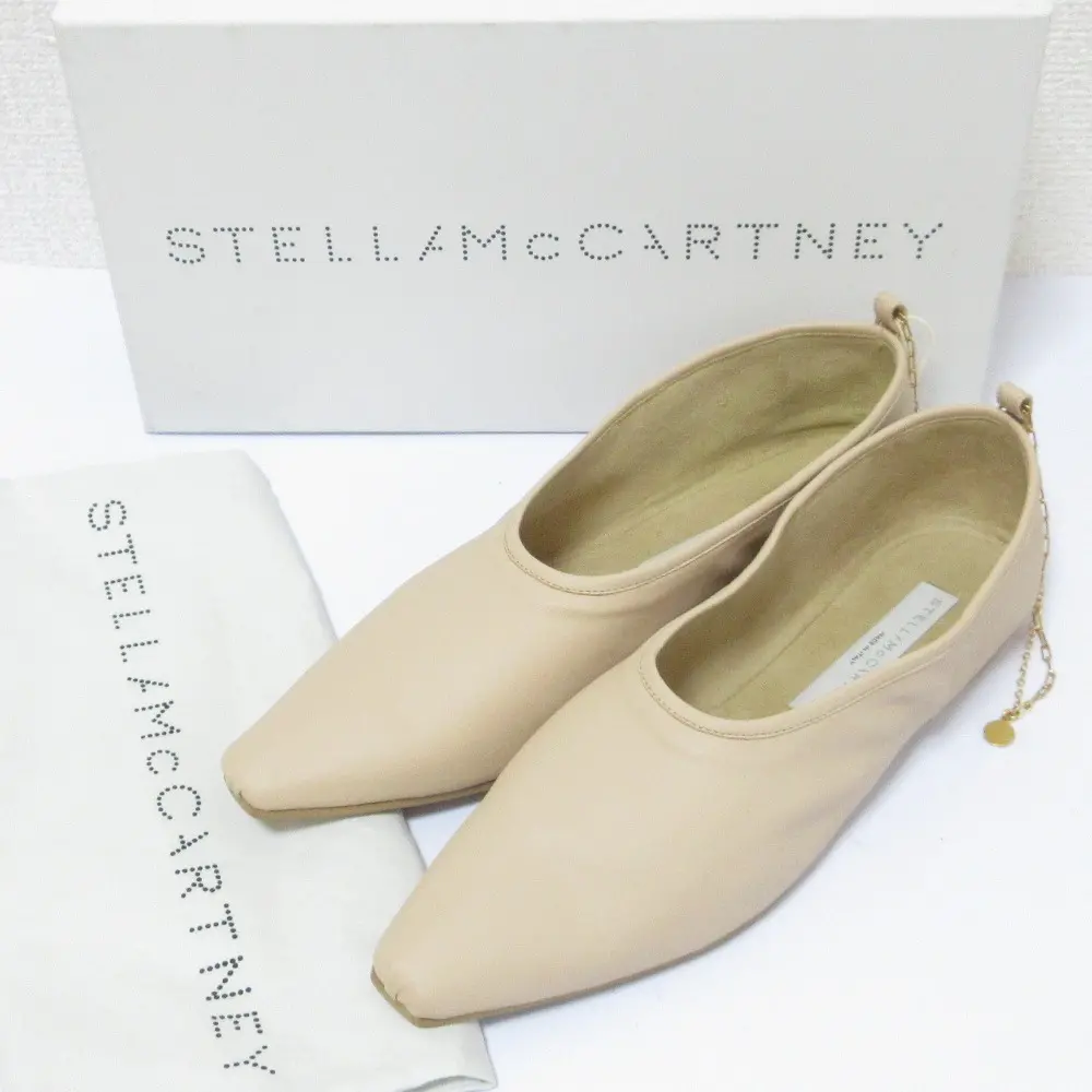 STELLA McCARTNEY ステラマッカートニー パンプス フラットシューズ 38.5 24.5cm相当 ピンクベージュ