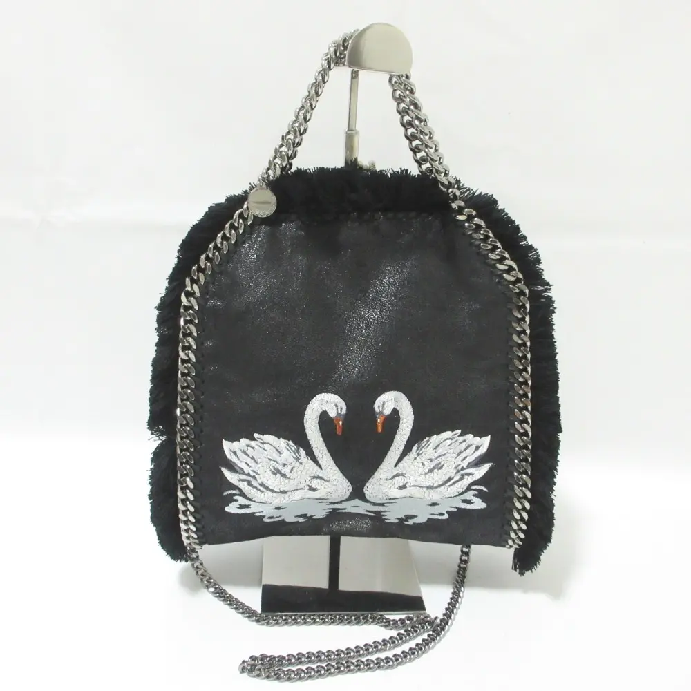 STELLA McCARTNEY ステラマッカートニー ファラベラ スワン ミニ トートバッグ ショルダーバッグ ハンドバッグ ブラック