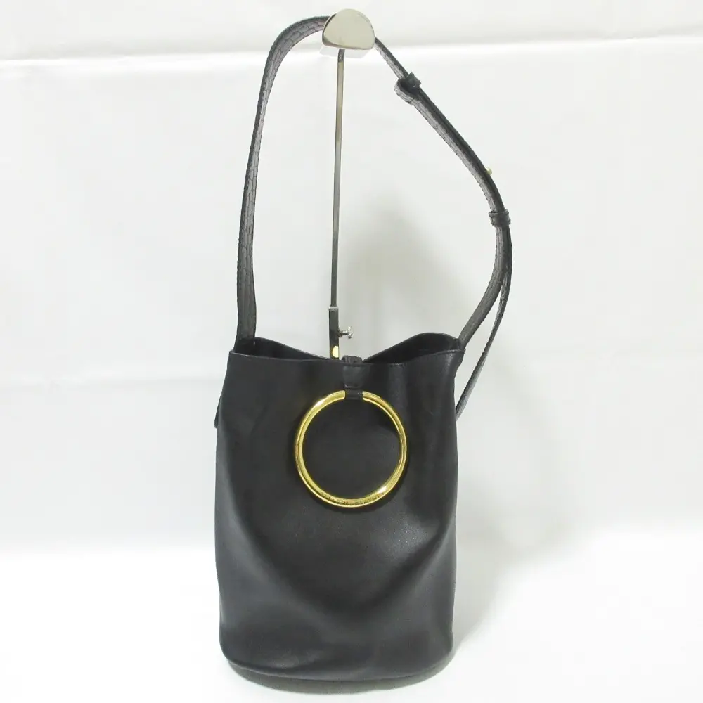 STELLA McCARTNEY ステラマッカートニー エコレザー リングワンショルダーバッグ ブラック