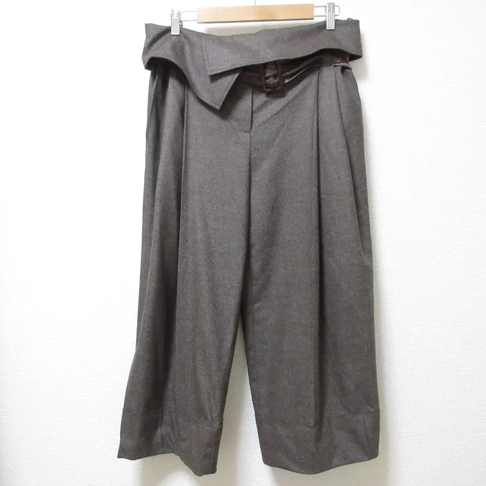 STELLA McCARTNEY ステラマッカートニー 2020年モデル ハイウエスト ベルテッドワイドパンツ 602393 38 ブラウンの買取実績【2024年10月買取】