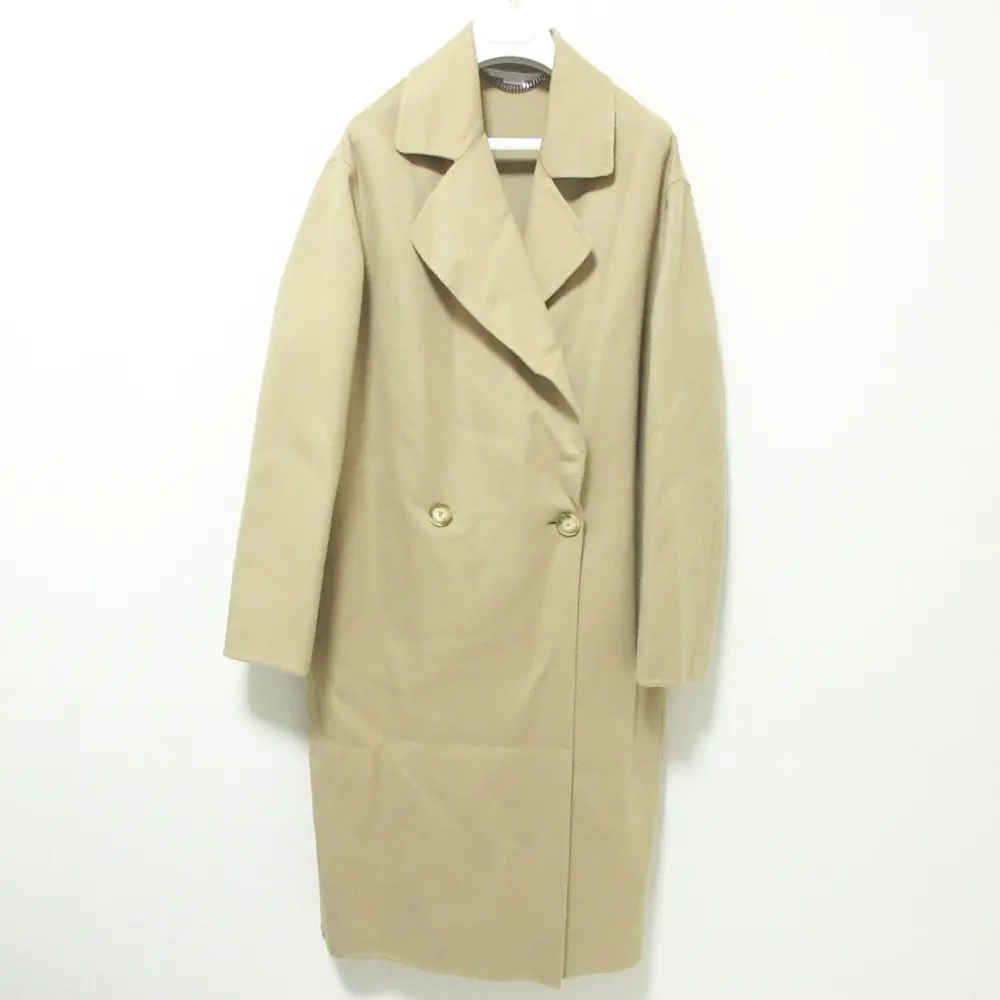 STELLA McCARTNEY ステラマッカートニー 2022年モデル ダブルブレスト チェスター リバーコート 602900 36 ブラウンベージュ
