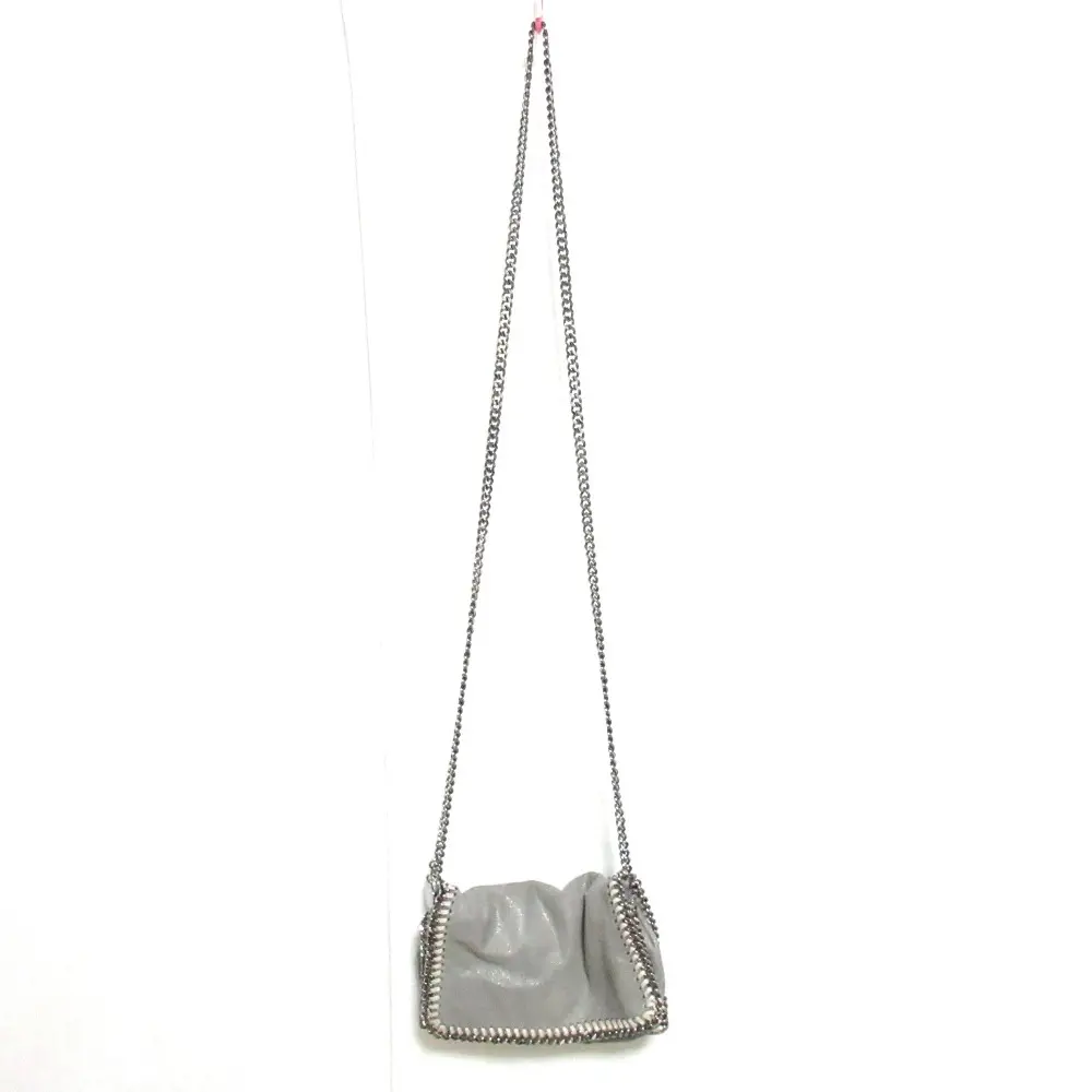 STELLA McCARTNEY ステラマッカートニー ファラベラ チェーン フラップ ミニショルダーバッグ グレー