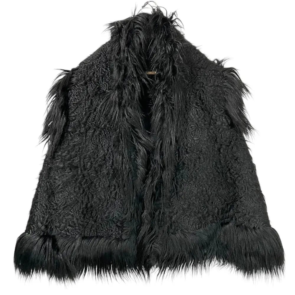 STELLA McCARTNEY ステラマッカートニー ボタンレス エコファーベスト 40 ブラック