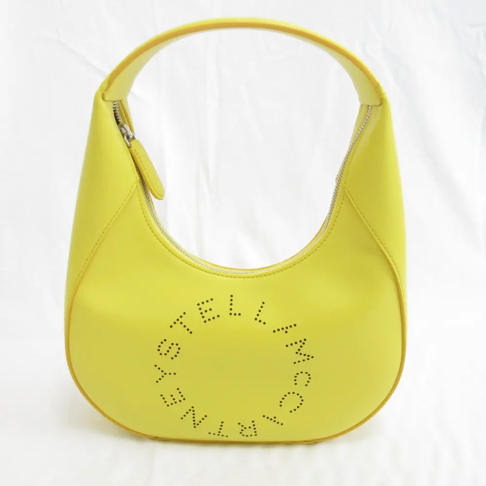 STELLA MCCARTNEY ステラマッカートニー スモール ステラ ロゴ ホーボー ショルダーバッグ ハンドバッグ シトラス イエロー
