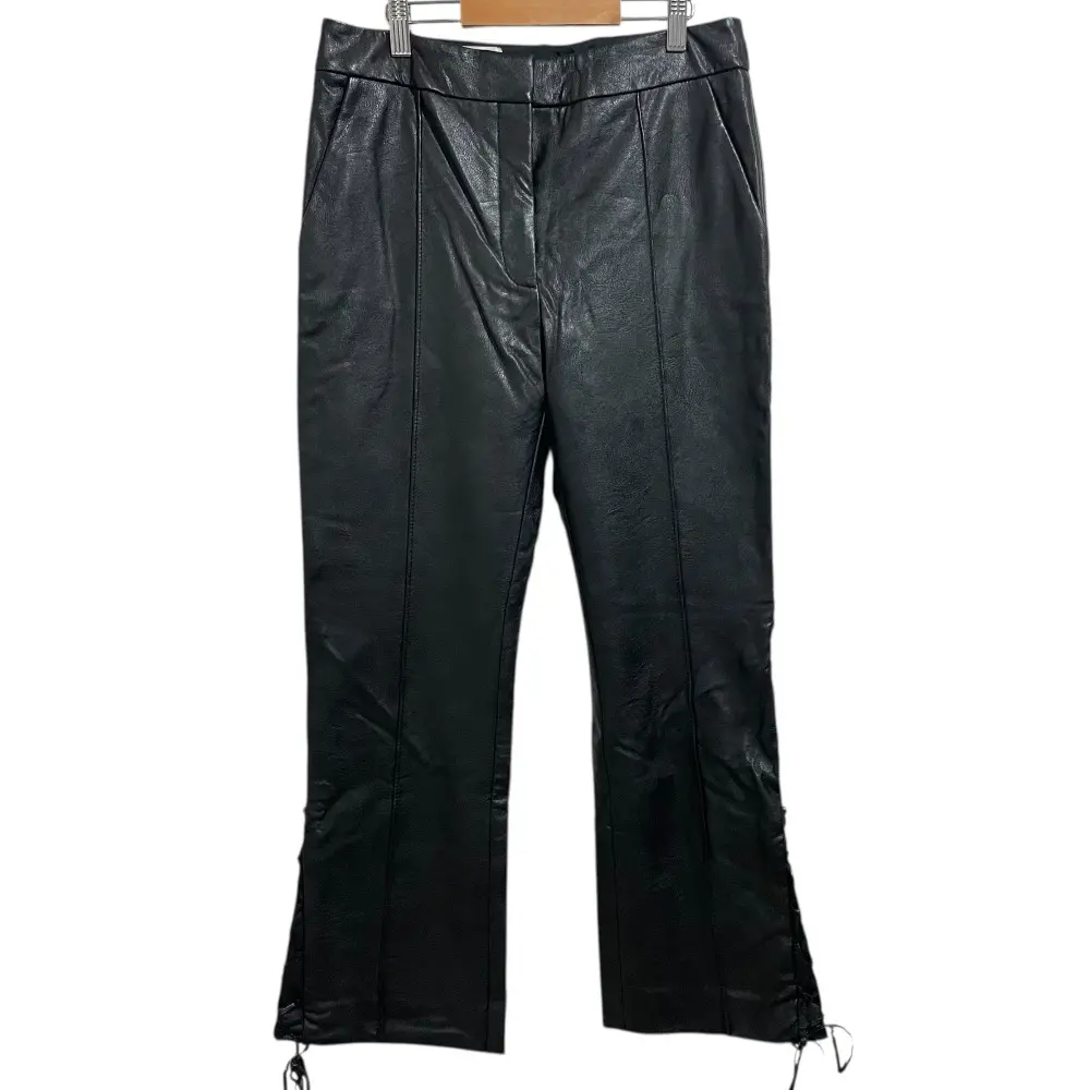 STELLA McCARTNEY ステラマッカートニー ストレッチ エコレザー パンツ 40 ブラック