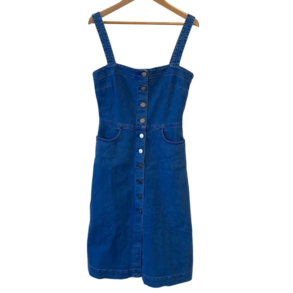 STELLA MCCARTNEY ステラマッカートニー デニム サロペット ワンピース ジャンパースカート 38 インディゴブルー