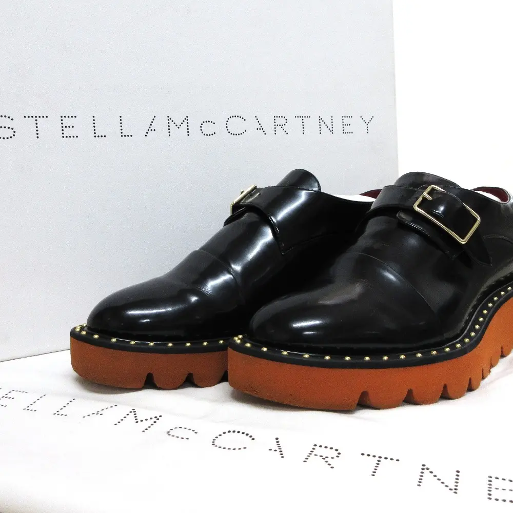 STELLA McCARTNEY ステラマッカートニー エコナッパレザー シャークソール ドレスシューズ 36 23.0cm相当 ブラック