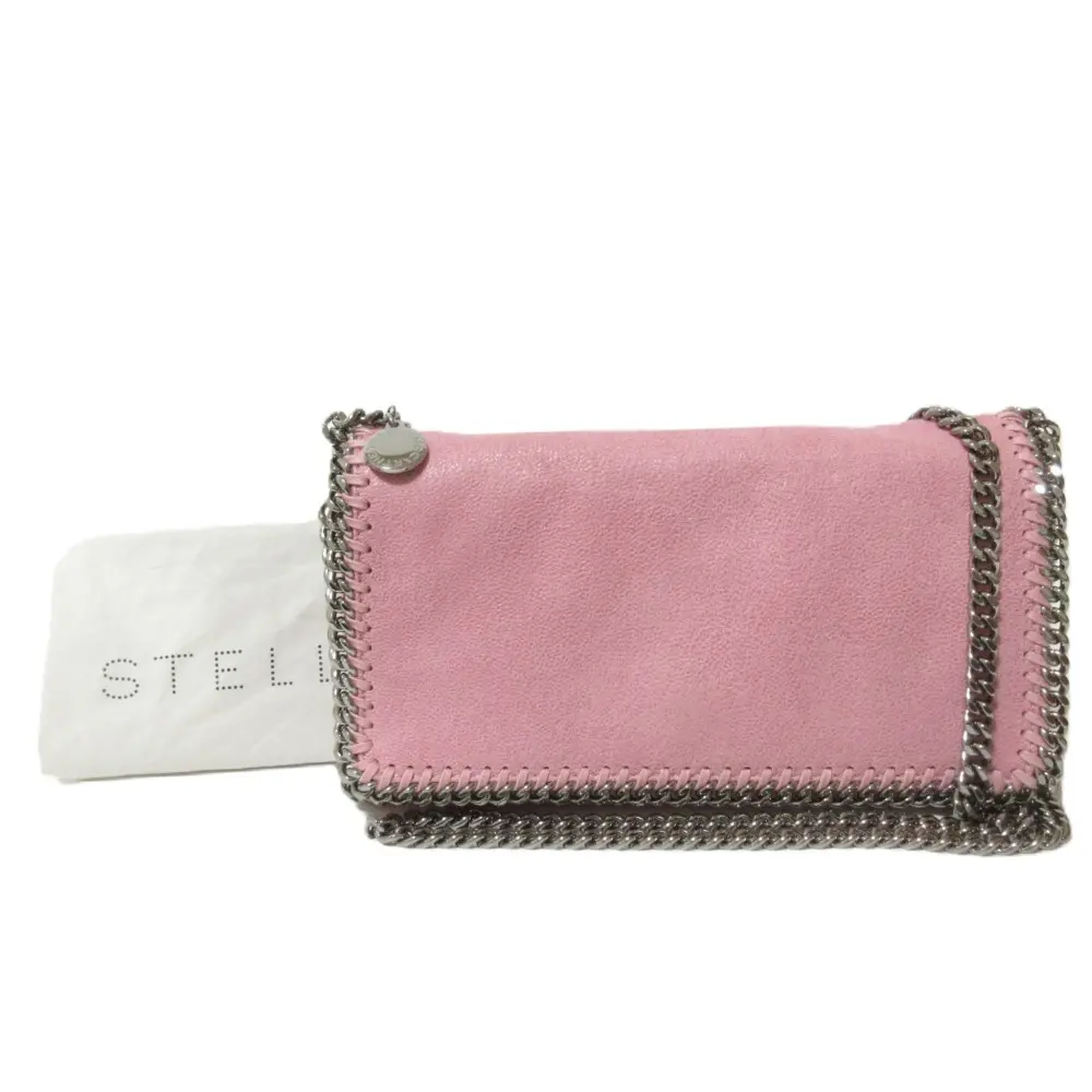 STELLA McCARTNEY ステラマッカートニー ファラベラ フラップ ミニ チェーンショルダーバッグ 291622 ピンク×シルバー金具