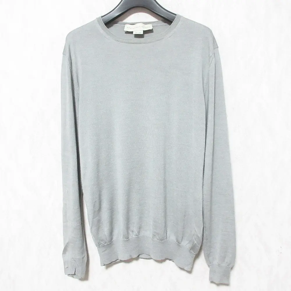 Stella McCartney ステラマッカートニー シルクウール 長袖 ニット カットソー サイズ42 グレー