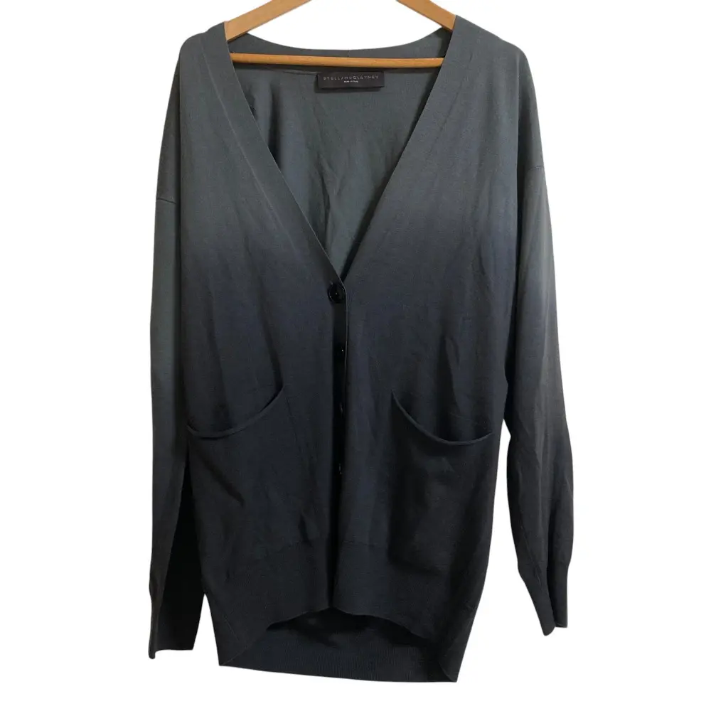 Stella McCartney ステラマッカートニー グラデーション Vネック ニットカーディガン サイズ38 グレー