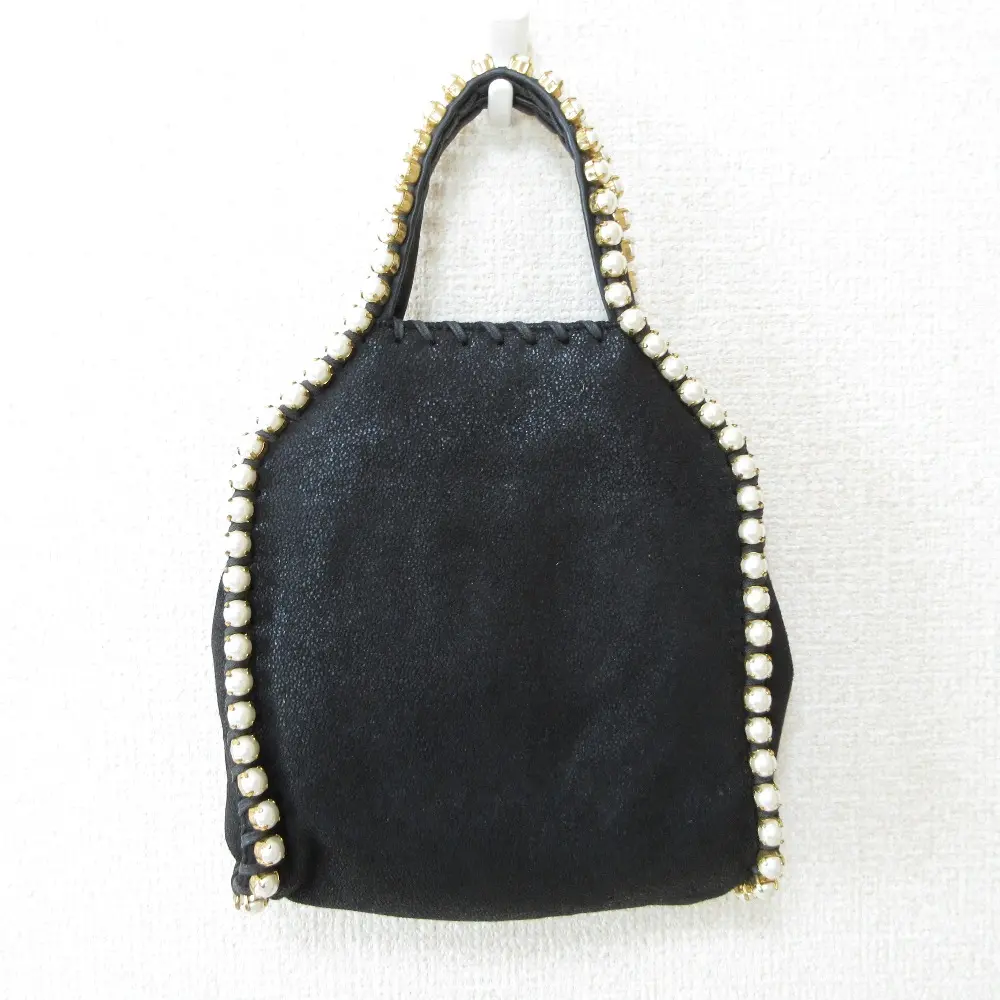 Stella McCartney ステラマッカートニー ファラベラ フェイクパール 2way ハンドバッグ ショルダーバッグ ブラック