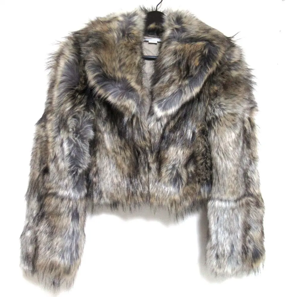 STELLA McCARTNEY ステラマッカートニー ショールカラー エコファー フェイクファー ジャケット サイズ36 ベージュ