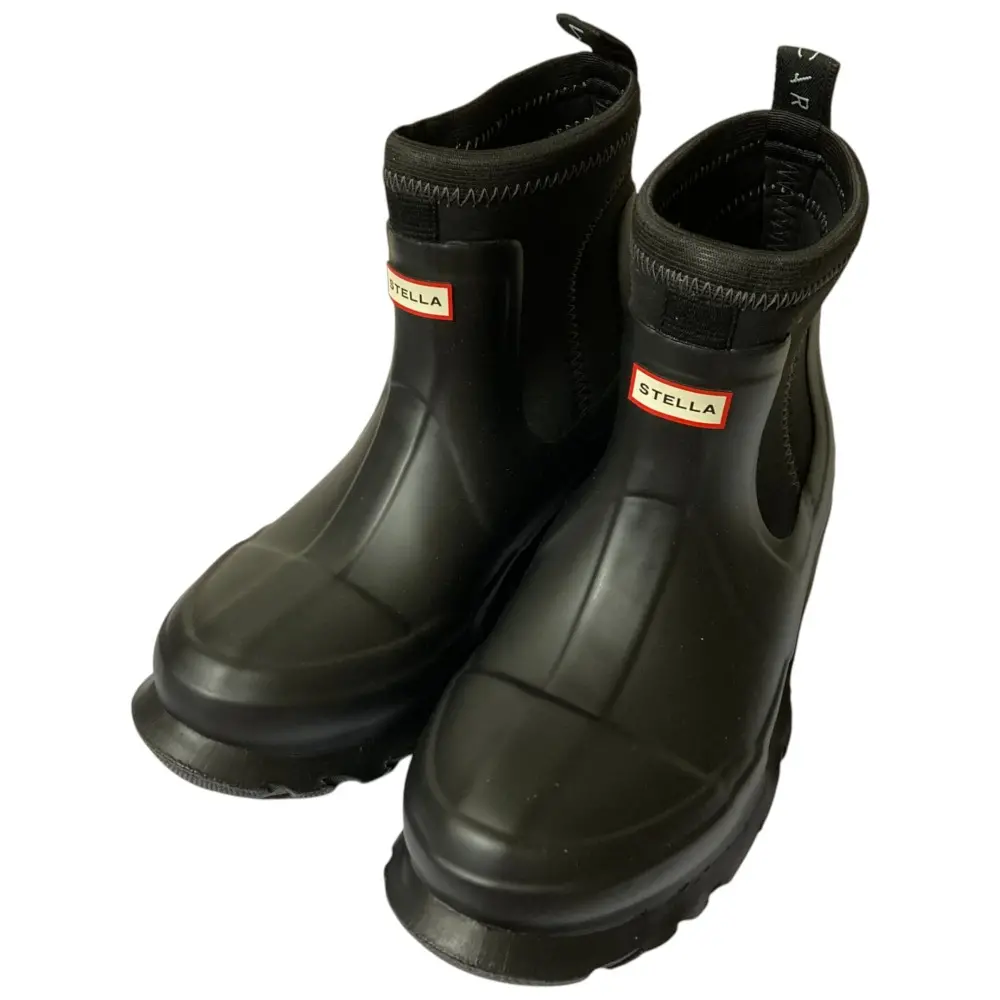 STELLA McCARTNEY×HUNTER ステラマッカートニー サイドゴア レインブーツ WFS2074RMA サイズ6 25cm相当 ブラック