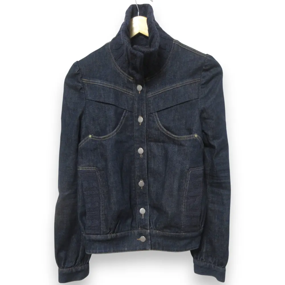STELLA McCARTNEY ステラマッカートニー ニットコンビ デニムジャケット Gジャン ブルゾン サイズ40 インディゴブルー