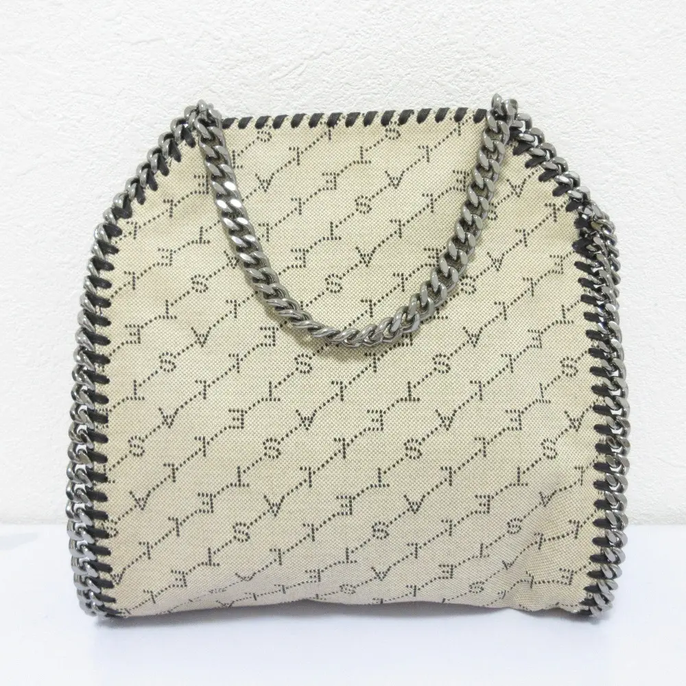 STELLA McCARTNEY ステラマッカートニー ファラベラ モノグラム エコキャンバス ミニ トートバッグ ショルダーバッグ ベージュ