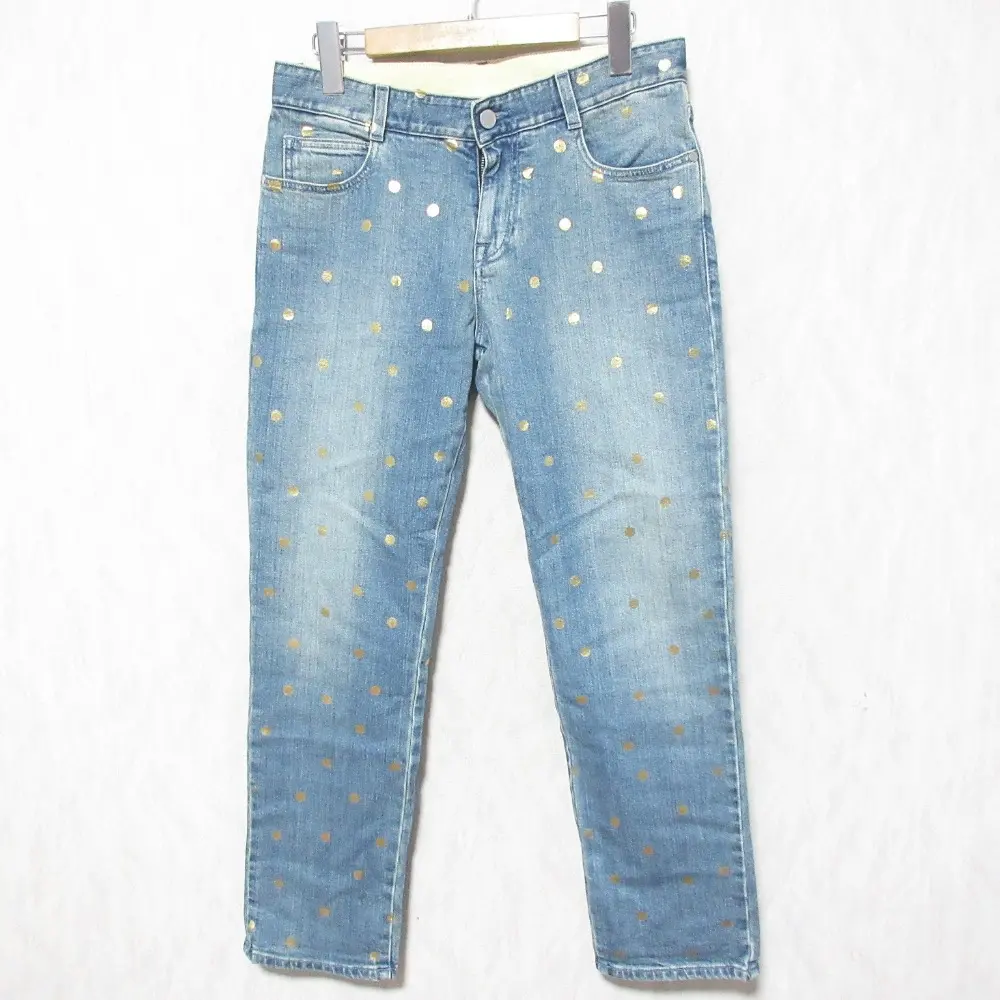 Stella McCartney ステラマッカートニー ドットプリント デニムパンツ ジーンズ 372772SFH30-0 サイズ27 ブルー