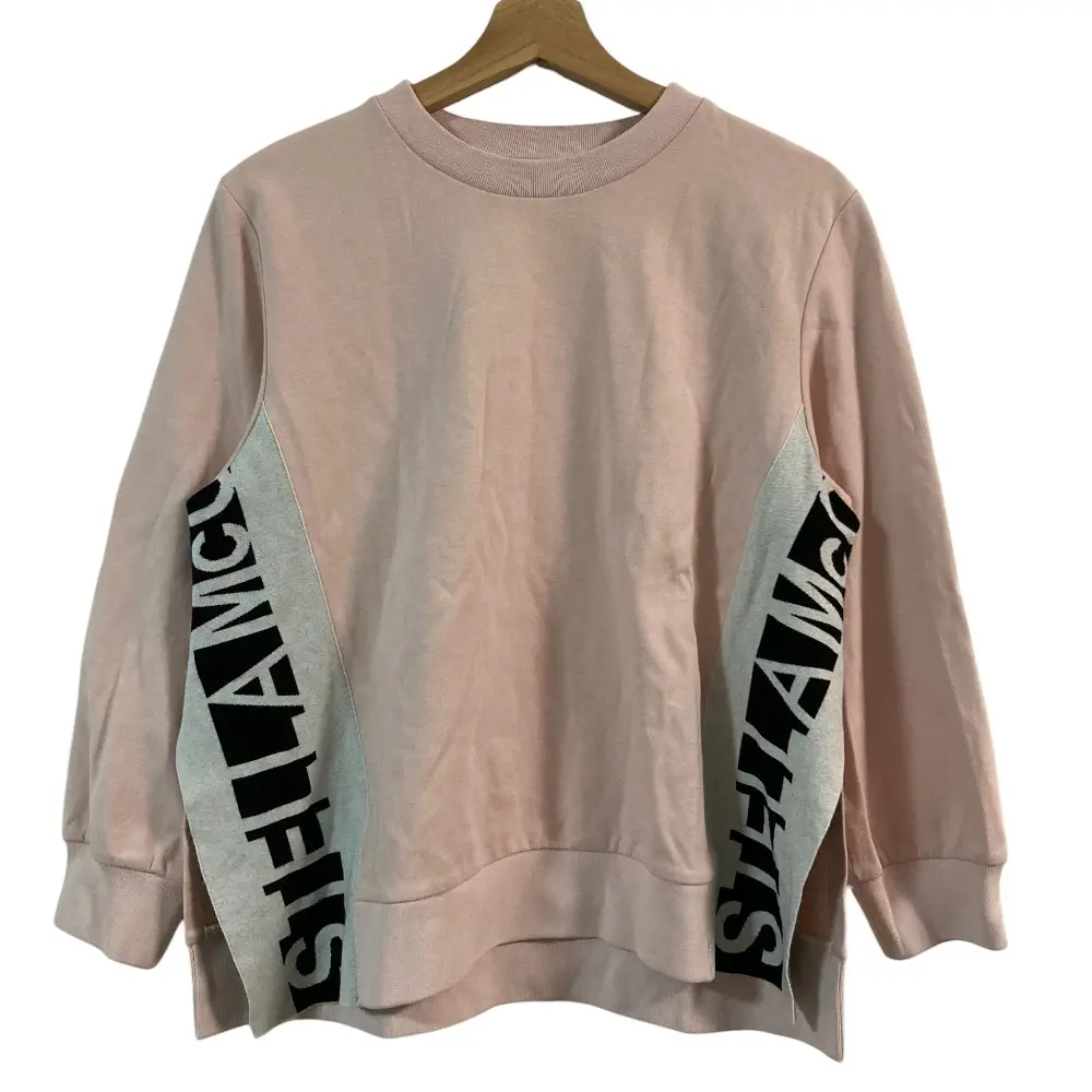 STELLA McCARTNEY ステラマッカートニー ロゴ サイドスリット カットソー スウェットシャツ プルオーバー サイズ34 ピンク