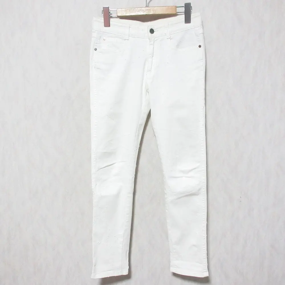 STELLA McCARTNEY ステラマッカートニー スター柄 ストレッチツイルパンツ サイズ25 ホワイト