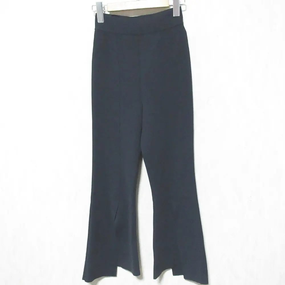 STELLA McCARTNEY ステラマッカートニー フロントスリット フレアニットパンツ 494817 サイズ38 ネイビーの買取実績【2025年11月買取】