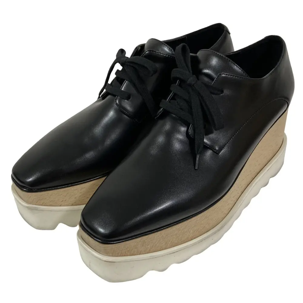 STELLA McCARTNEY ステラマッカートニー エリス プラットフォームシューズ 38 約25cm ブラック