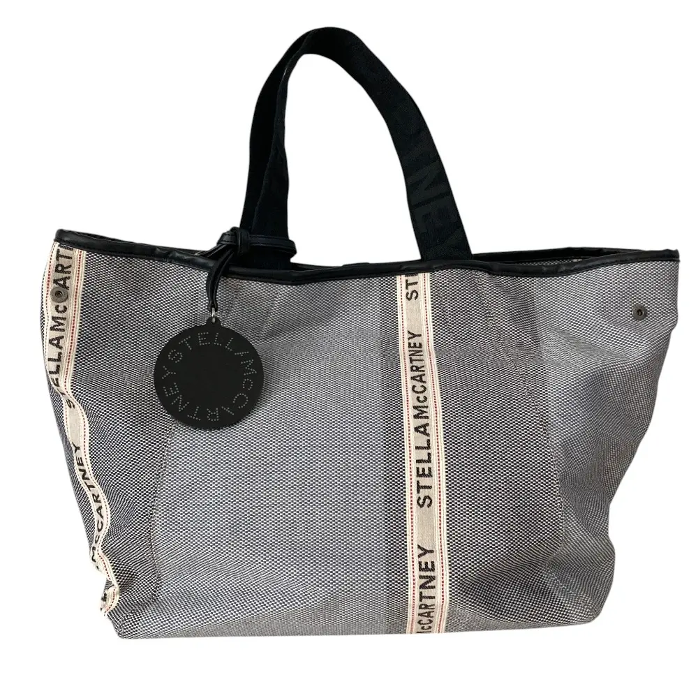 Stella McCartney ステラマッカートニー ロゴテープ トートバッグ グレー