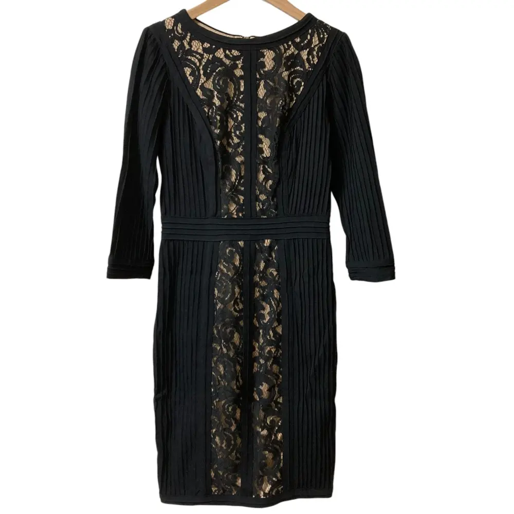 TADASHI SHOJI タダシショージ レース バックファスナー ドレスワンピース サイズ2 ブラック