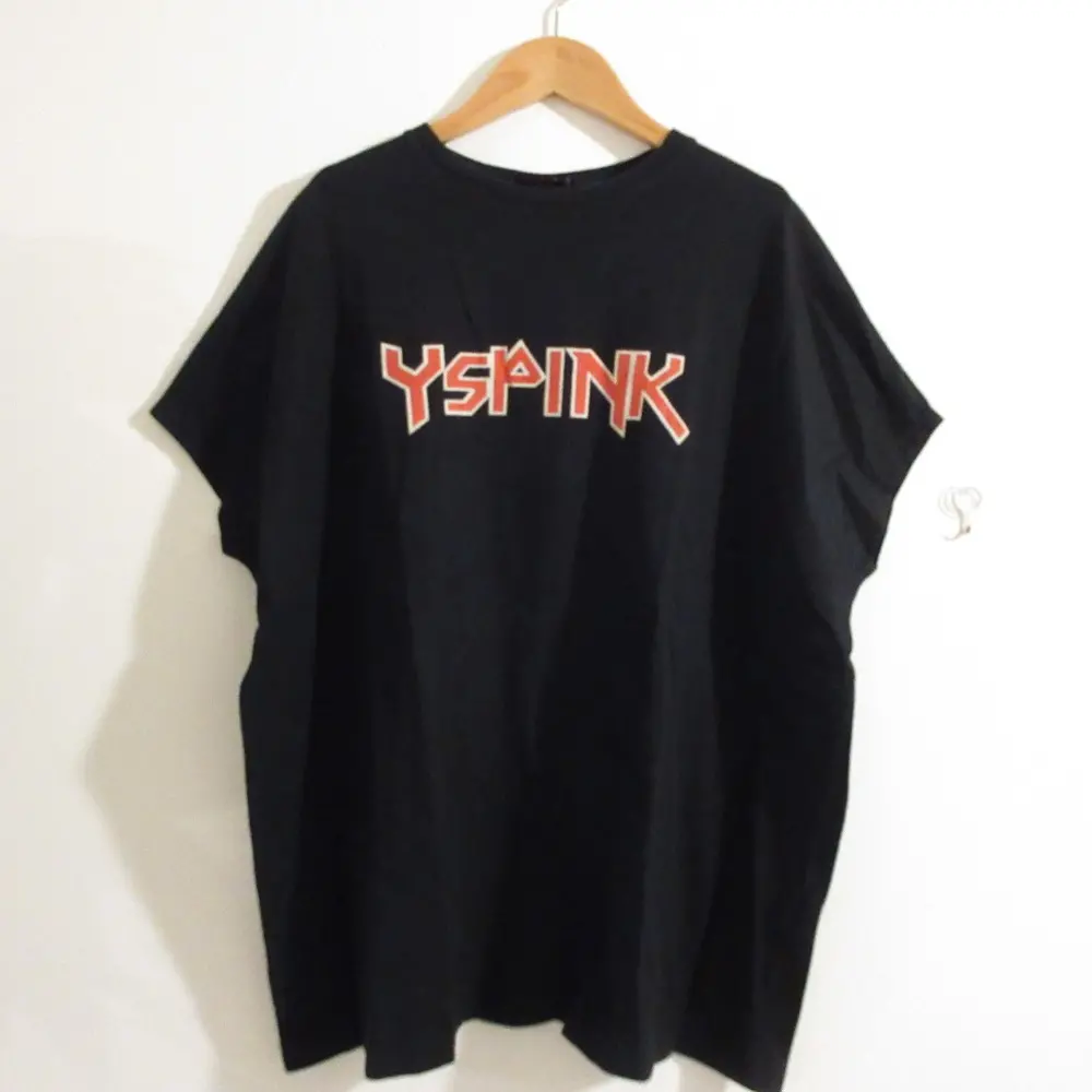 TAKESHI KOSAKA by Y's Pink Label ワイズピンクレーベル ロゴプリント 半袖 クルーネック Tシャツ カットソー サイズ2 ブラック